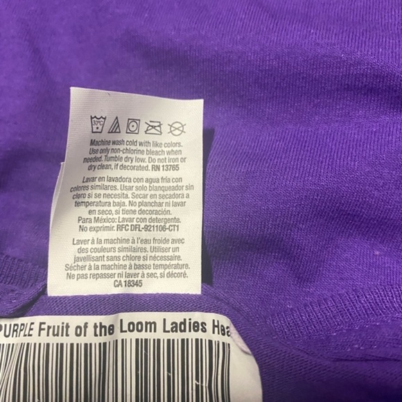 Vintage classic 1963 Fruit Of The Loom T-Shirt Purple Women’s Size M - Picture 6 of 8